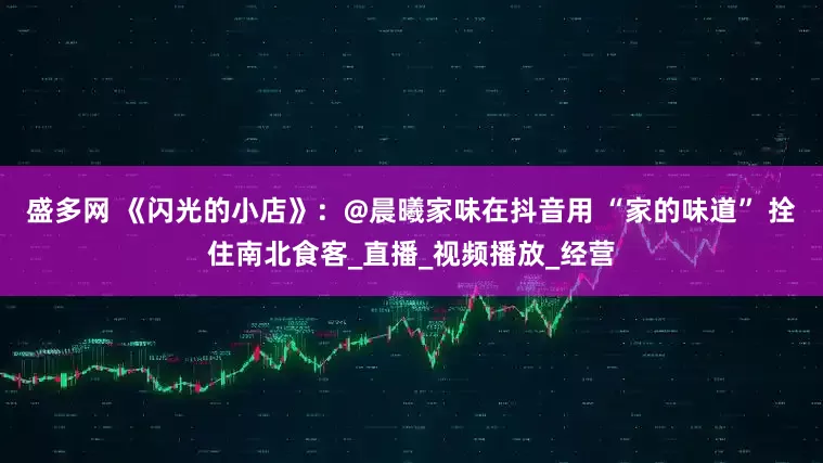 盛多网 《闪光的小店》：@晨曦家味在抖音用 “家的味道” 拴住南北食客_直播_视频播放_经营