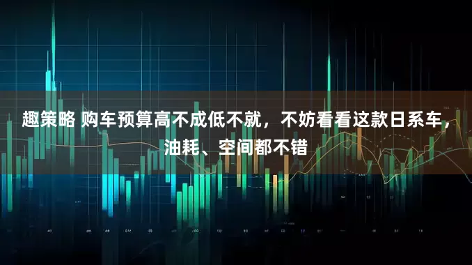 趣策略 购车预算高不成低不就，不妨看看这款日系车，油耗、空间都不错